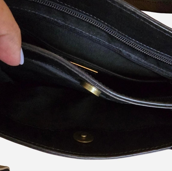 Talbots Black and Brown Woven Tote - Picture 6 of 7